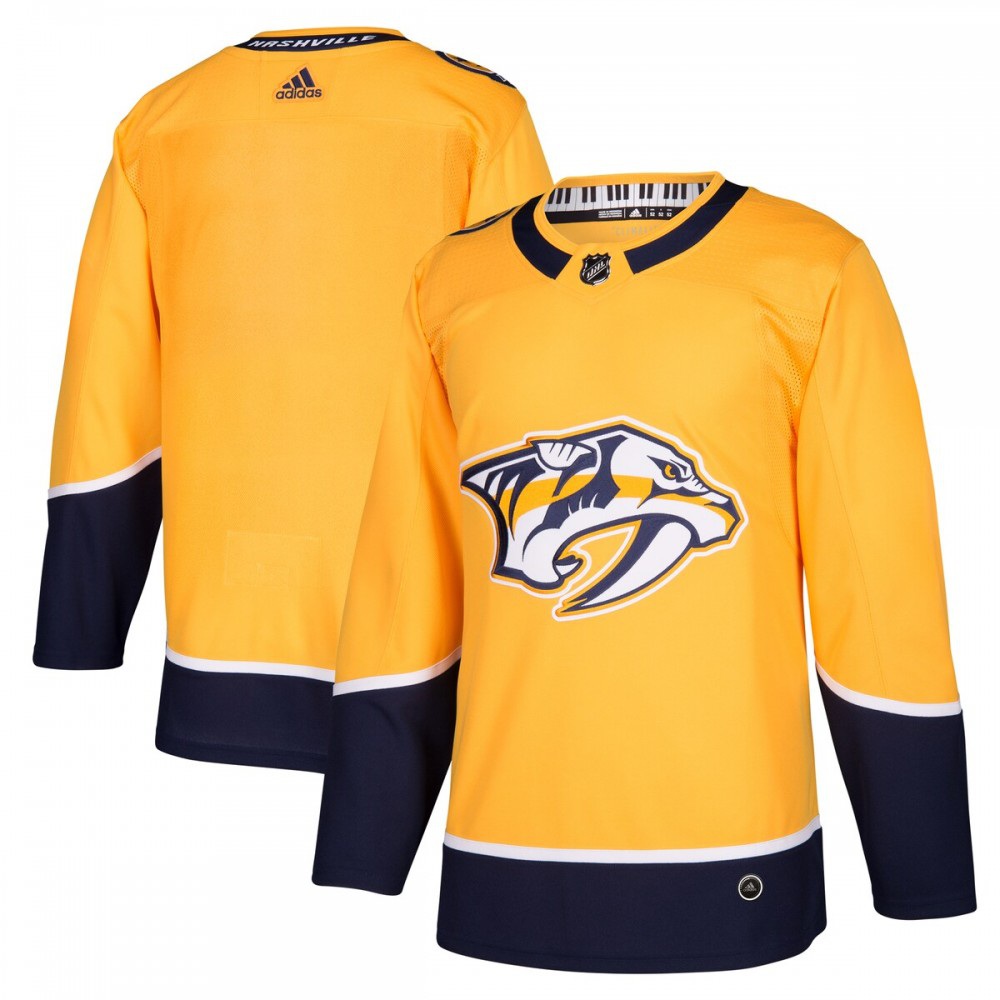 Nashville Predators adidas Home Authentic Blank Jersey - Gold-Pro Kit Vault | Brand New 26/27 Sports Jerseys